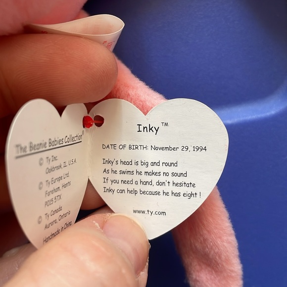 HTF Rare Inky Beanie Baby Mint Collectible Octopus - Picture 7 of 8